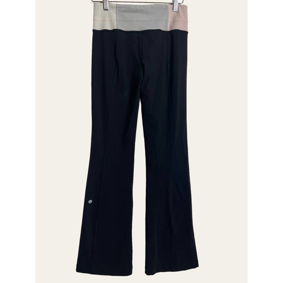 Lululemon Black Pink Groove Yoga Pants Size 4 Tall - Picture 2 of 5